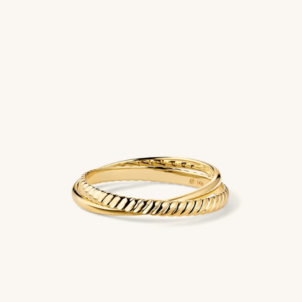 Mejuri 14k Gold Duo Ring